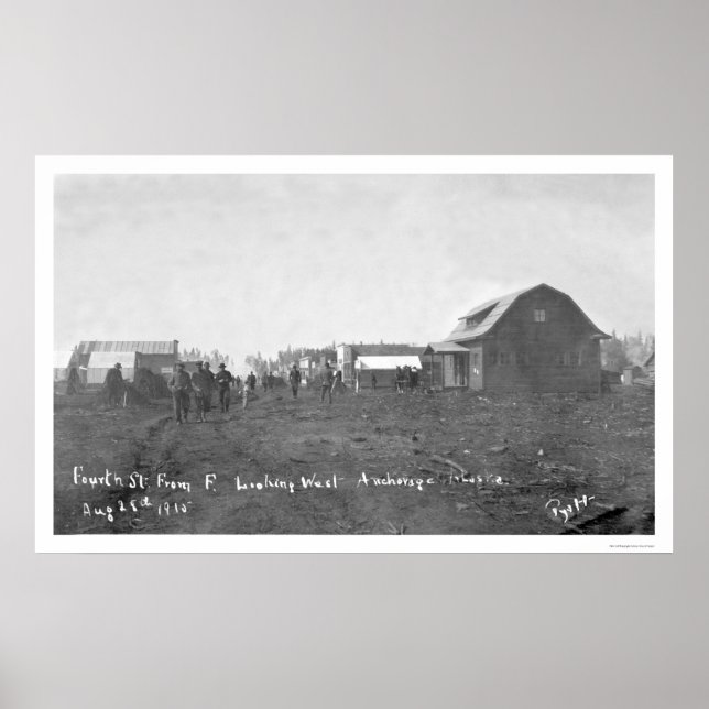 Poster Anchorage précoce Alaska 1915 (Devant)