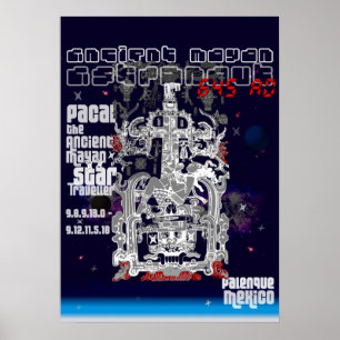 Poster Ancien astronaute maya de l'espace Pakal