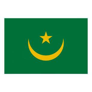 Poster Ancien drapeau de Mauritanie