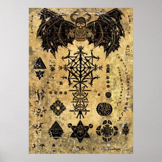 Poster Ancien livre magique