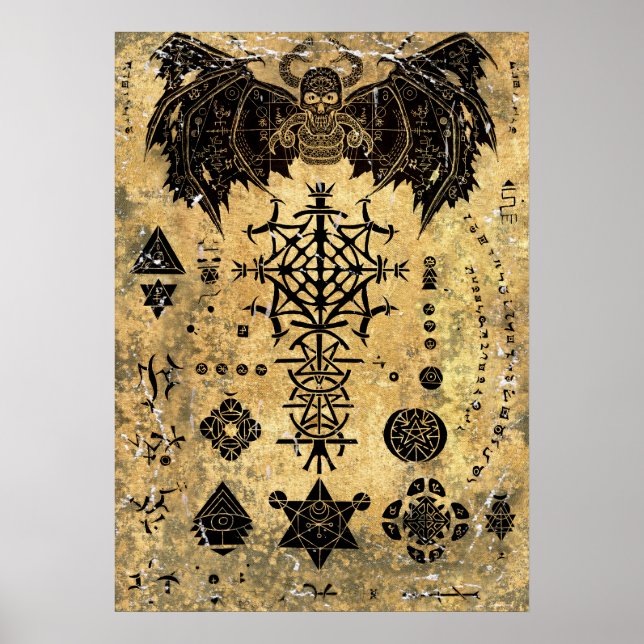 Poster Ancien livre magique (Devant)