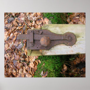 Poster Ancien loquet de porte du sous-sol