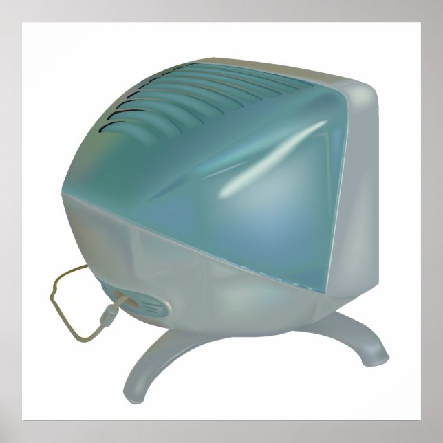 Poster Ancien moniteur CRT (Devant)