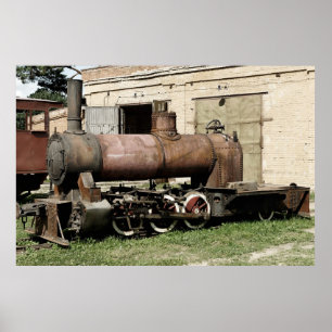 Poster Ancien moteur à vapeur à jauge étroite