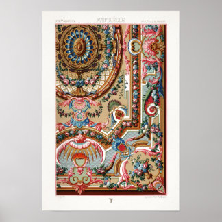 Poster Ancien motif du XVIIIe siècle par Albert Racinet