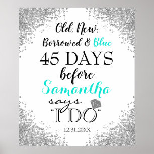 Poster Ancien Nouvel Emprunté & Bleu