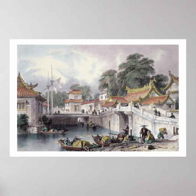 Poster Ancien pont au-dessus de la rivière à Chapro, vers (Devant)