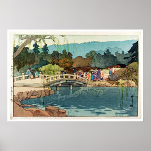 Poster Ancien pont japonais Ukiyo-e