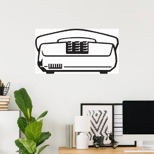 Poster Ancien symbole téléphonique