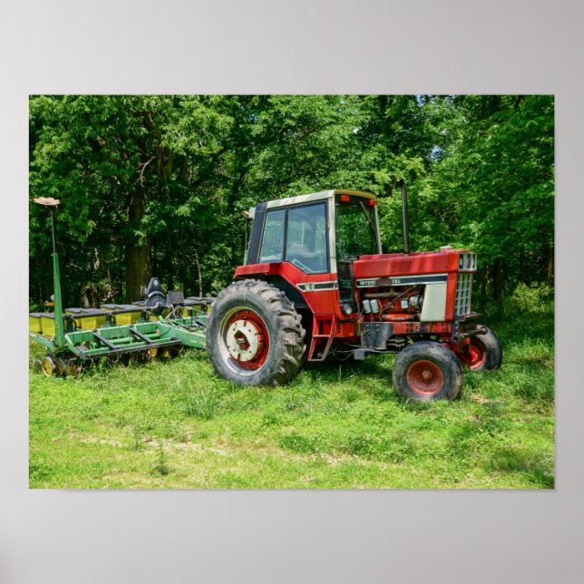 Poster Ancien tracteur international (Devant)