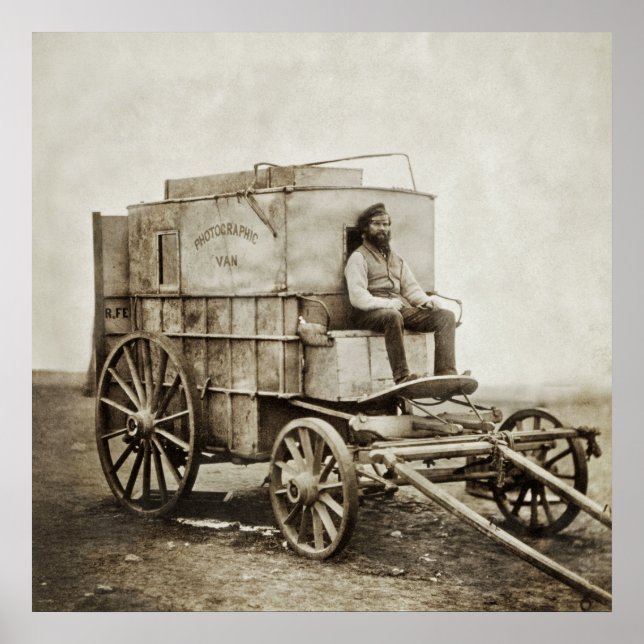 Poster Ancien Wagon de Photographie de l'Ouest de Roger F (Devant)