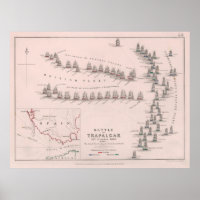 Ancienne bataille de Trafalgar Map (1902)