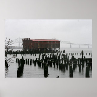 Poster ancienne conserverie Astoia Oregon