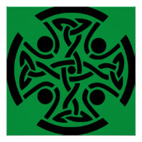 Ancienne Croix Celtique à Entrelacs d'Art Fin