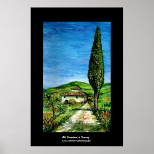 Poster Ancienne ferme du Chianti - Paysage toscane