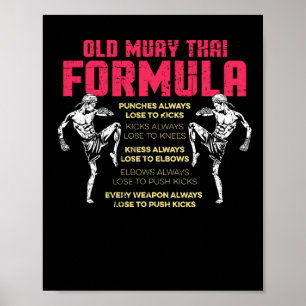 Poster Ancienne Formule de Muay Thai Boxe Thaïlandaise Ki