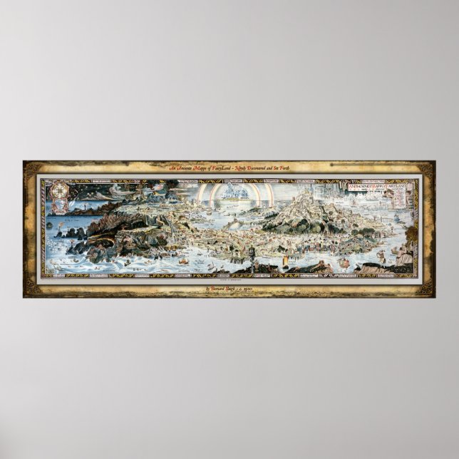 Poster Ancienne Mappe de Fairyland (Devant)