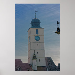 Poster Ancienne Tour du Conseil Sibiu Roumanie