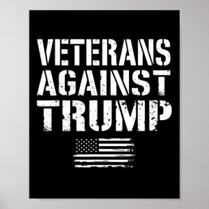 Poster Anciens Combattants Contre Trump Anti-Racisme Usa 