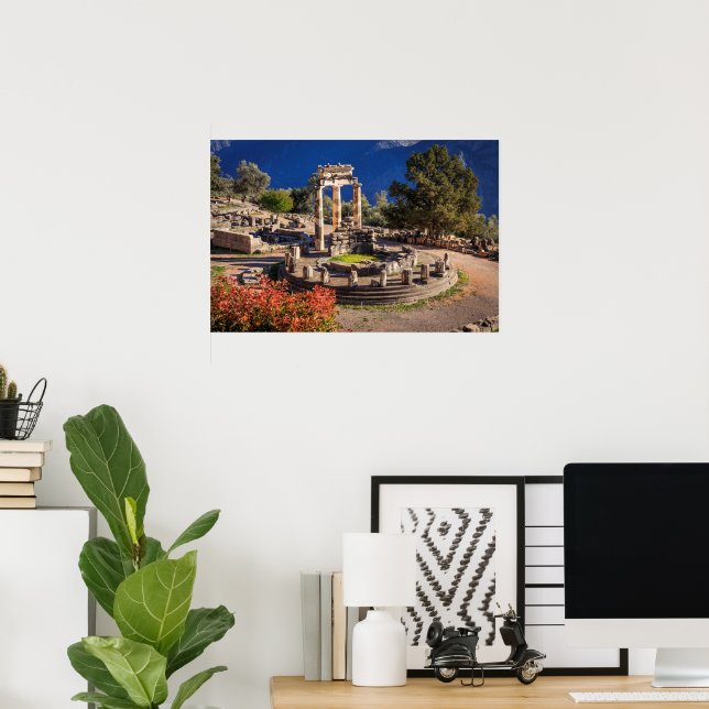Poster Ancient Delphi Greece Ruins Photo Print – Historic (Bureau à domicile)