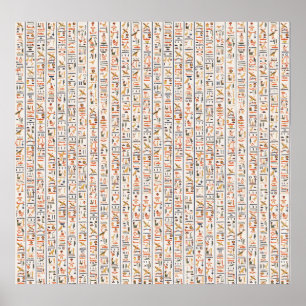 Poster ancient egypt hieroglyphes pattern background hist