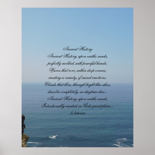 Poster Ancient History Gedicht auf Foto (Vorne)