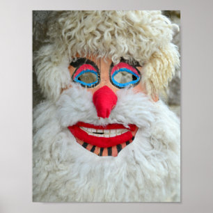 Poster ancient traditional romanian dacian pagan mask fol