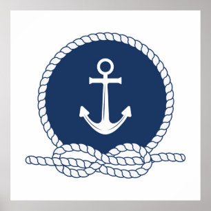 Poster Ancre Et Corde Design