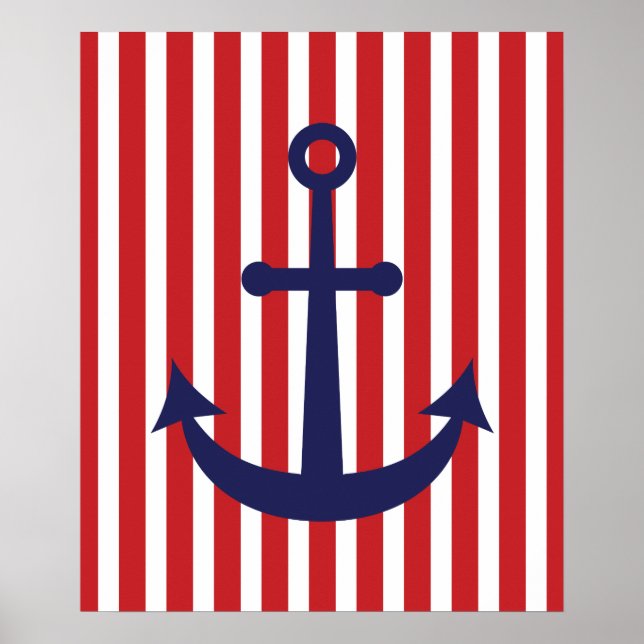 Poster Ancre nautique (Devant)