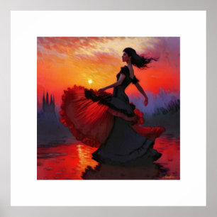 Poster Anders Artistry* Flamant rose Danseuse #4*