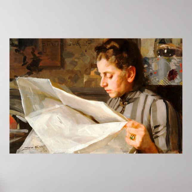 Poster Anders Zorn - lecture de l'affiche CC0275 (Devant)