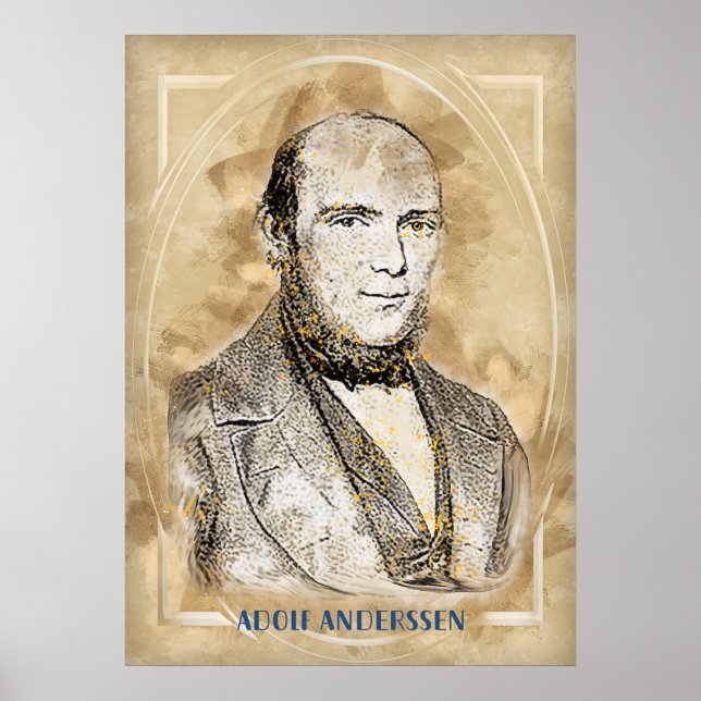 Poster Anderssen Adolf, joueur d'échecs, (Devant)