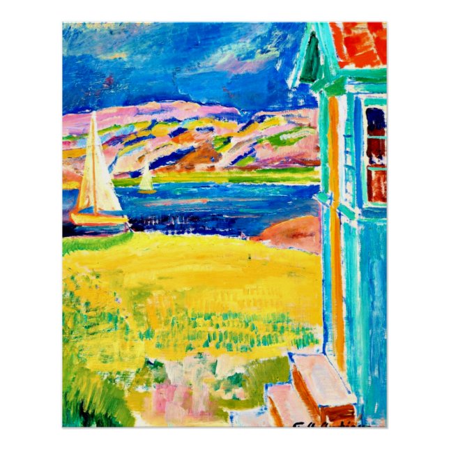 Poster Andreasson - Scène de Bohuslan (Suède) (Devant)