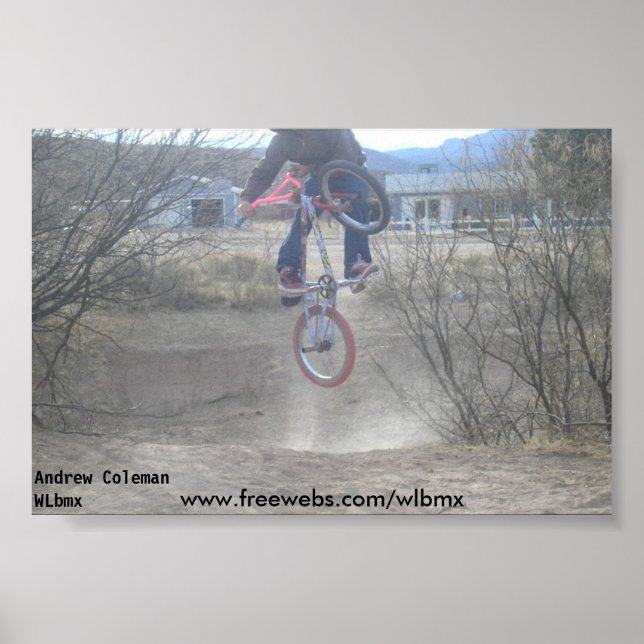 Poster Andrew Coleman, Andrew ColemanWLbmx, www.freewe.. (Devant)