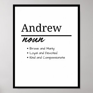 Poster Andrew, Garçon Définition de nom personnalisé