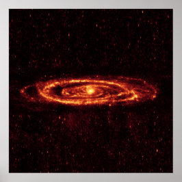 Poster Andromeda Galaxy Spitzer en infrarouge, ZGOS
