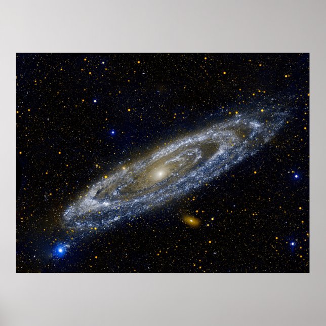 Poster Andromeda Galaxy vue ultraviolet, ZGOS (Devant)