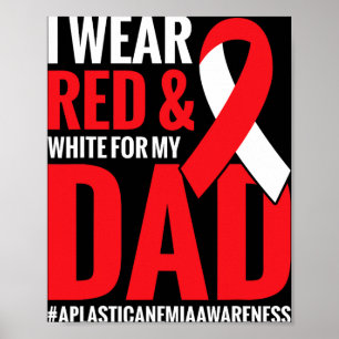 Poster Anémie Rouge Et Blanc Fête Des Pères Anémie Aplast