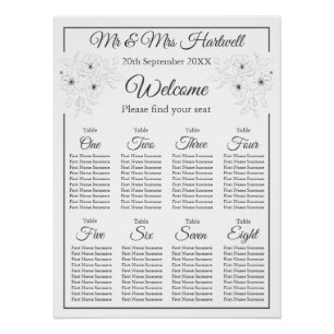 Poster Anéone sur le tableau de sièges blancs~