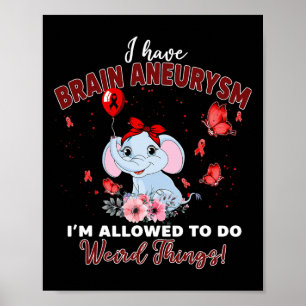Poster Anévrisme Cerveau Elephant Autorisé À Faire Étrang
