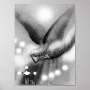 Poster ange art de nuit