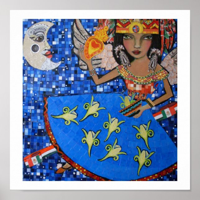 Poster ange aztèque (Devant)