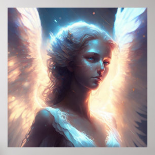 Poster Ange Bleu Mystique