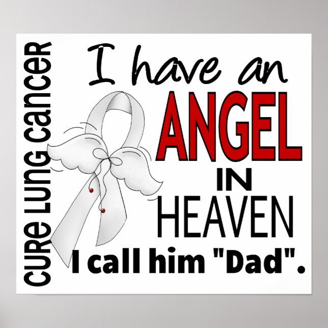 Poster Ange Dans Le Ciel Papa Cancer Du Poumon (Devant)