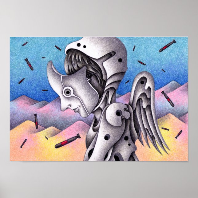Poster Ange de combat. (Devant)