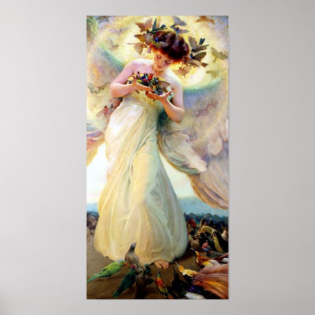 Poster Ange des oiseaux (Devant)