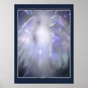 Poster ange en cristal bleu