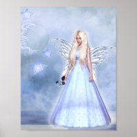 Ange femelle en bleu