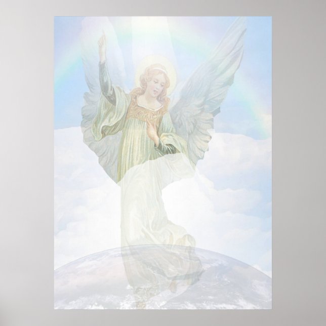 Poster Ange gardien dans les nuages (Devant)