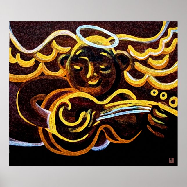 Poster Ange guitare (Devant)